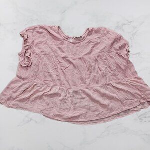 Derek Heart Pink Short Sleeve Flowing Blouse - New Without Tags